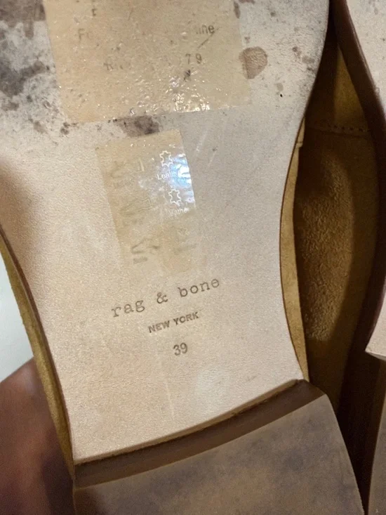 Rag & Bone Shearling Lined Carter Mules Suede Loafers size 39 / 9 US - Picture 14 of 16